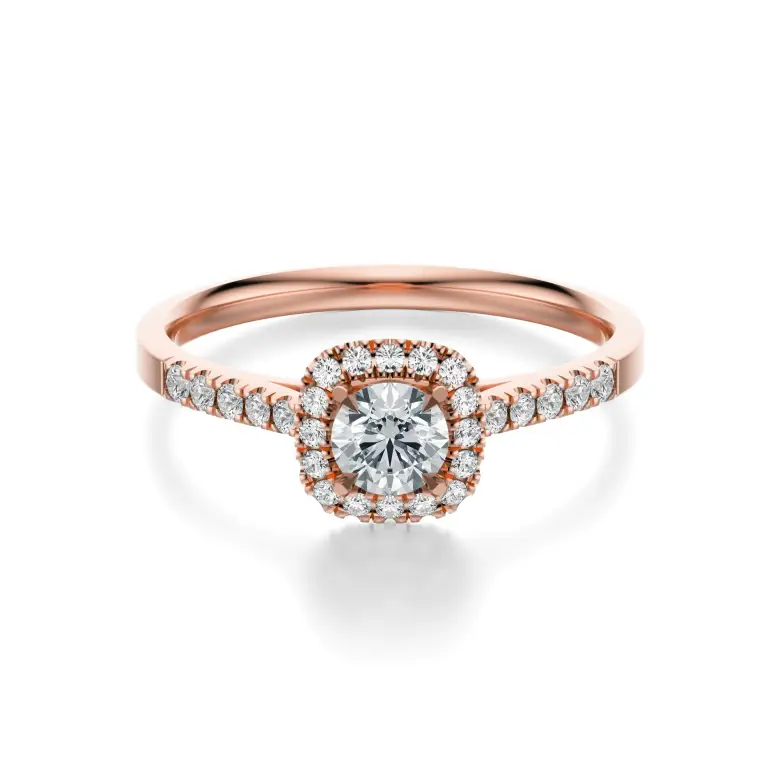 Pierścionek z różowego złota z diamentami Pierścionek z różowego złota z diamentami